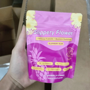 Gomitas Probióticas Femeninas Slippery Flower – 60 Gominolas con Extracto de Elm y Sabor a Piña