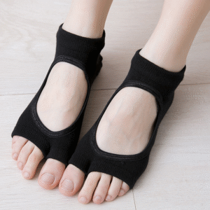 Calcetines de Yoga de 2 Puntos Antideslizantes con Diseño Halter para Pilates y Baile