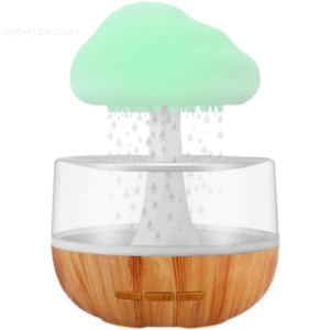 Humidificador Nube con Efecto Lluvia y Sonido Relajante – Difusor de Aromaterapia 280 ml con Luz LED Ambiental