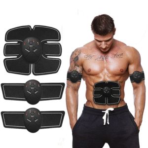 Electroestimulador muscular EMS para abdomen y glúteos – Entrenador fitness portátil con control ajustable