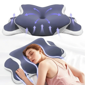 Almohada Cervical Ortopédica Viscoelástica Ergonómica para Dormir de Lado o Boca Arriba