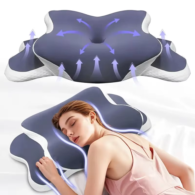 Almohada Cervical Ortopédica Viscoelástica Ergonómica para Dormir de Lado o Boca Arriba - Imagen 2