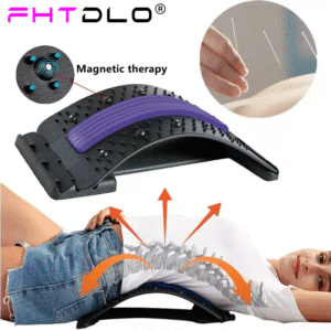 Soporte Lumbar Ergonómico para Estiramiento de Espalda con Ajuste de Altura