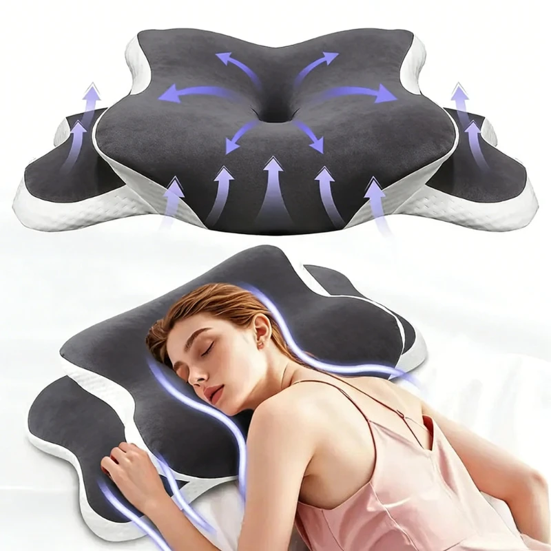 Almohada Cervical Ortopédica Viscoelástica Ergonómica para Dormir de Lado o Boca Arriba - Imagen 6