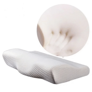 Almohada Cervical Viscoelástica Antironquidos con Soporte para Cuello y Funda Lavable